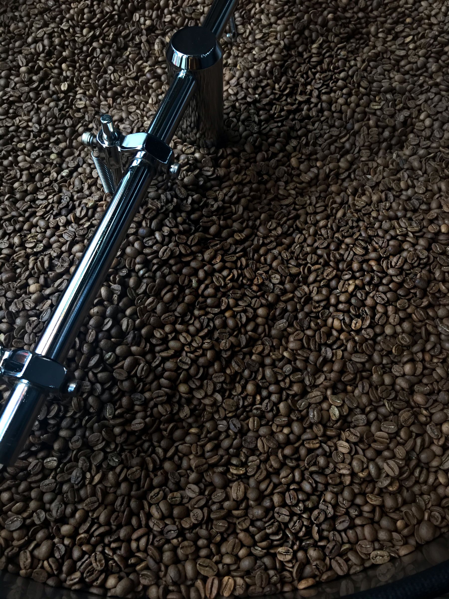 Coffee beans roasting